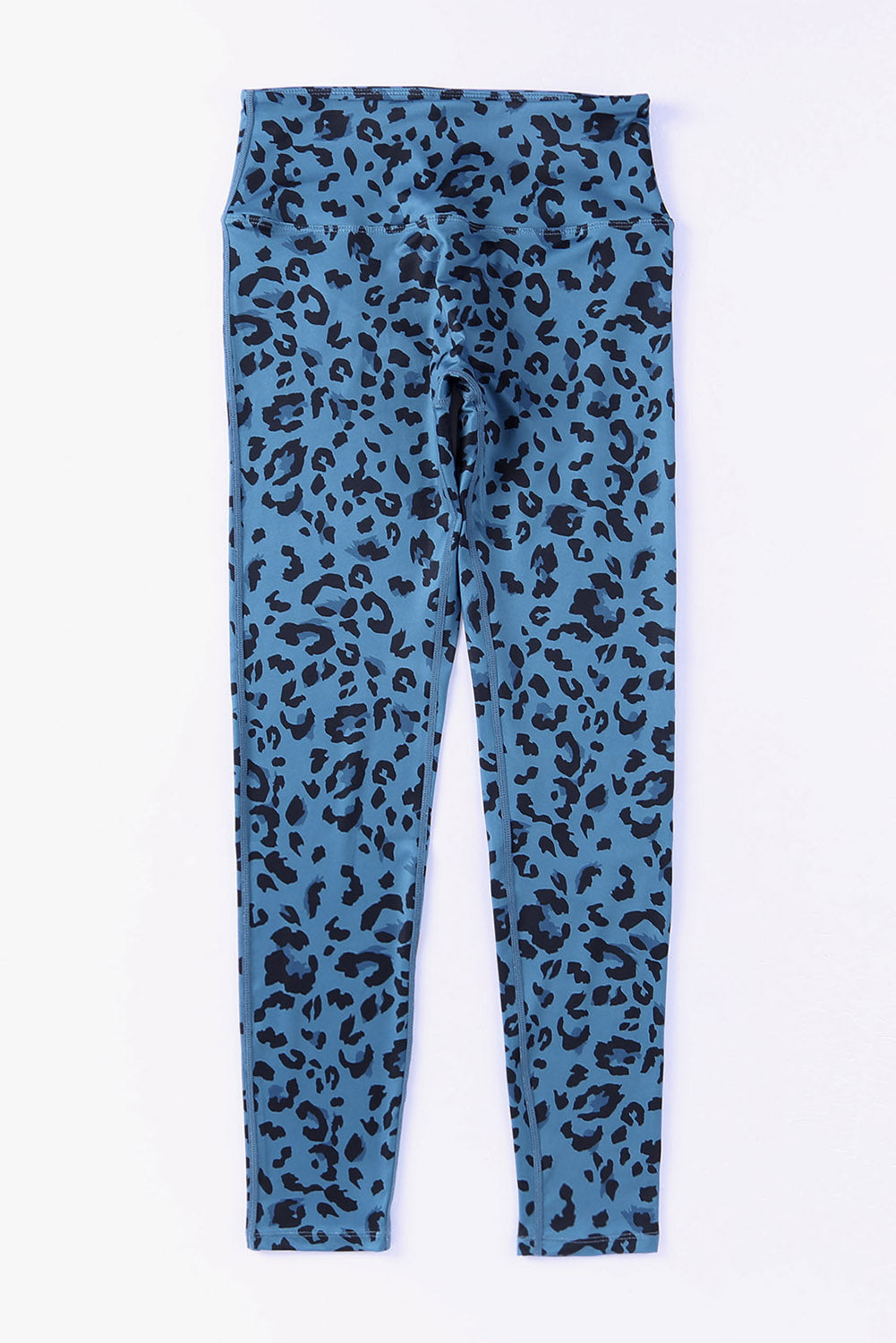 Leopard Print Wide Waistband Leggings - cas7m