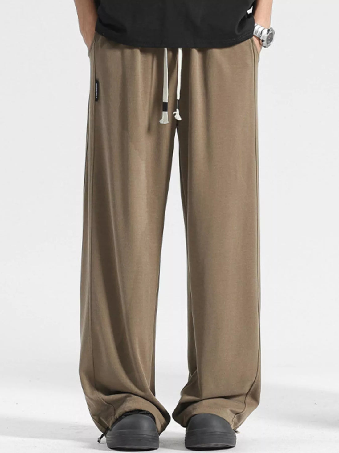 Men's Plus Size Loose Fit Drawstring Pants - cas7m