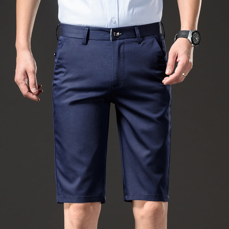 Men's Thin Straight-Leg Cotton Ice Silk Shorts