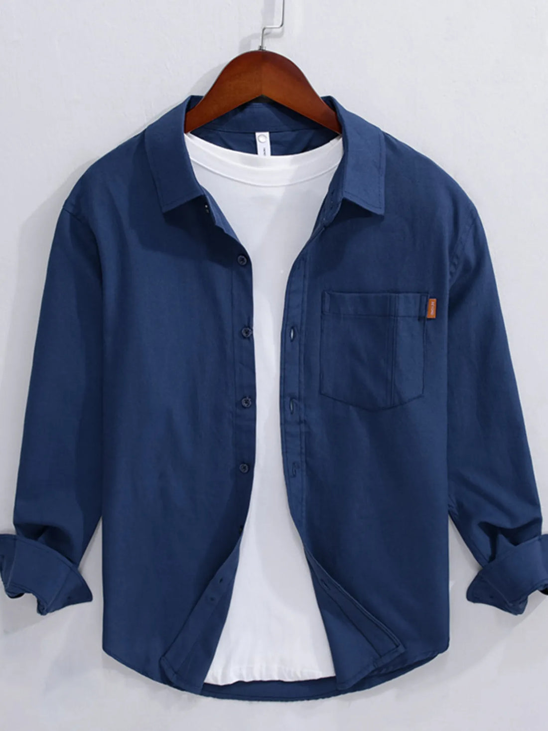 Men's Button Up Long Sleeve Shirt - cas7m