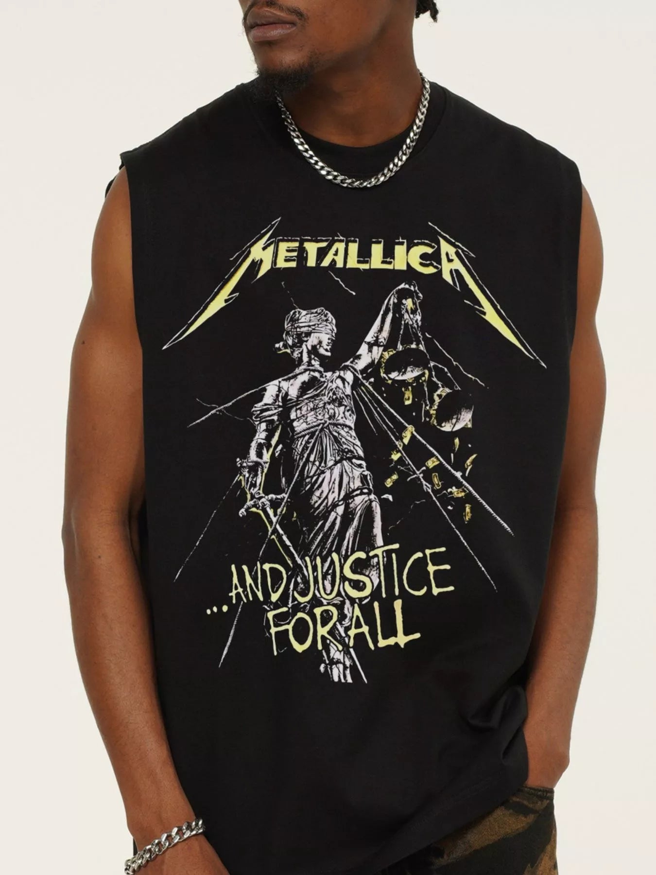 Men's Graphic Round Neck Tank Top - cas7m