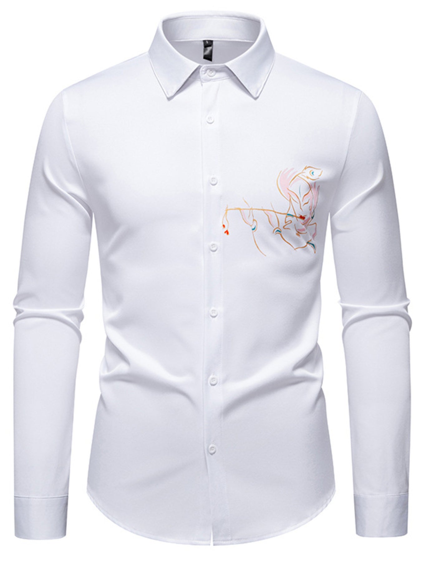 Men's Button Up Long Sleeve Shirt - cas7m