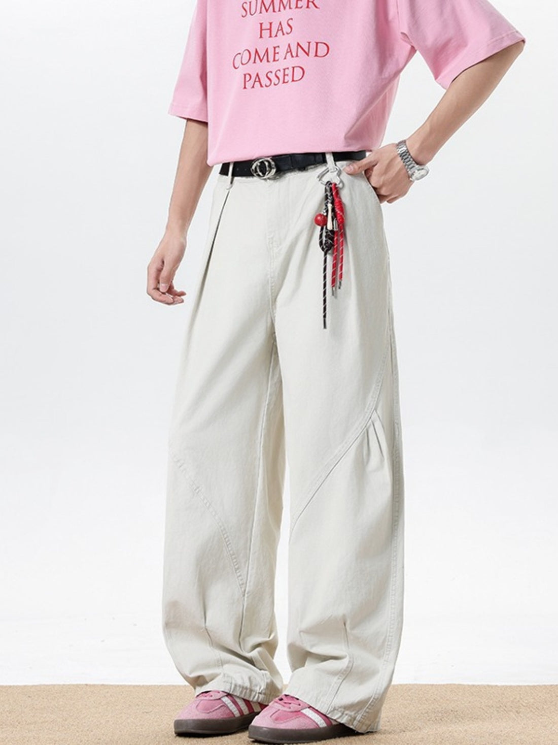 Men's Plus Size Wide Leg Pants - cas7m