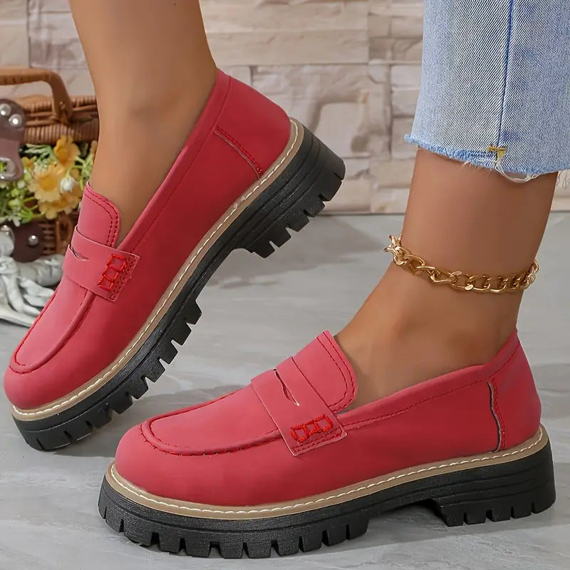 Fashion Flat Shoes Casual Matte British Style Women's Shoes - cas7m