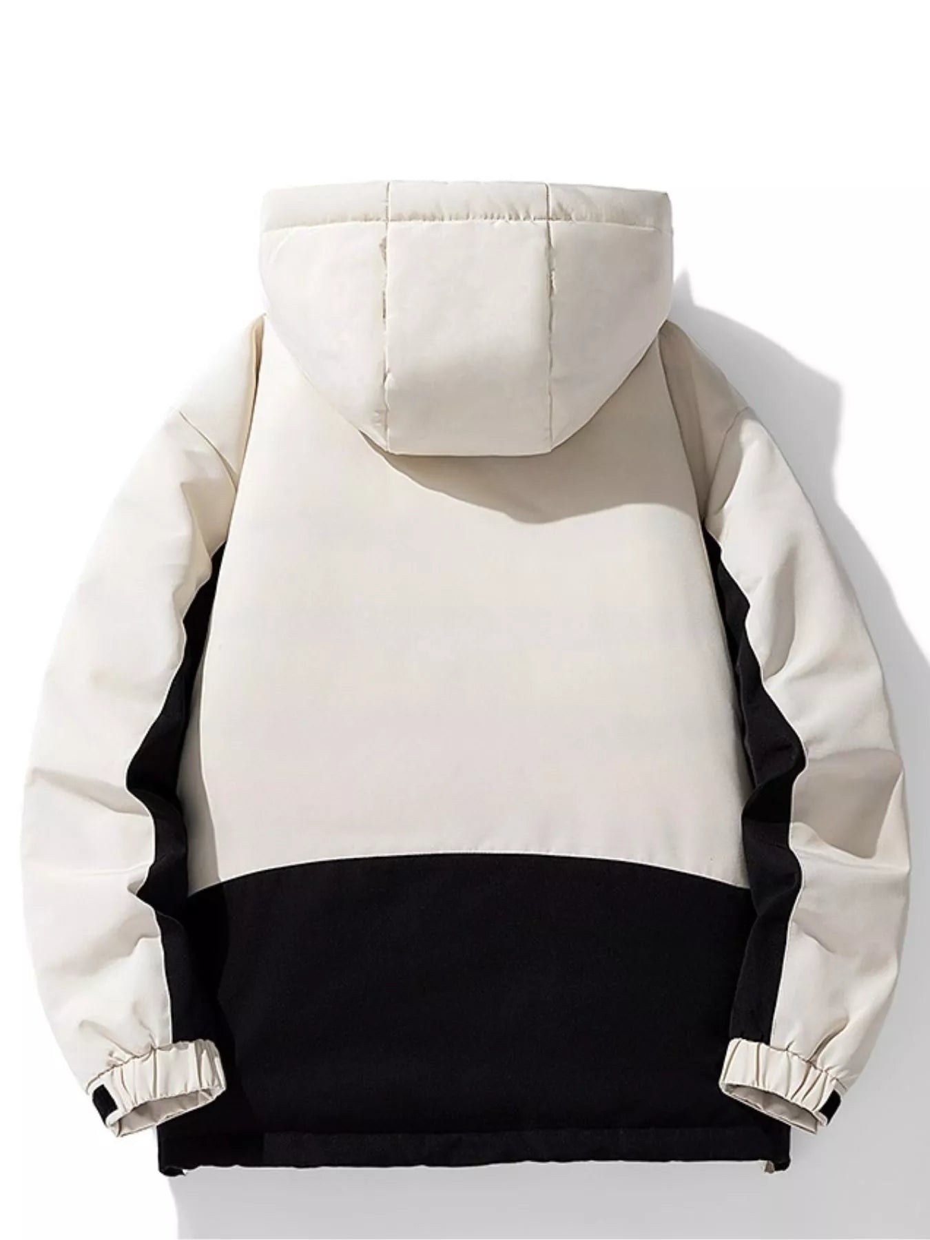 Men's Plus Size Hooded Color Block Padded Winter Coat - cas7m