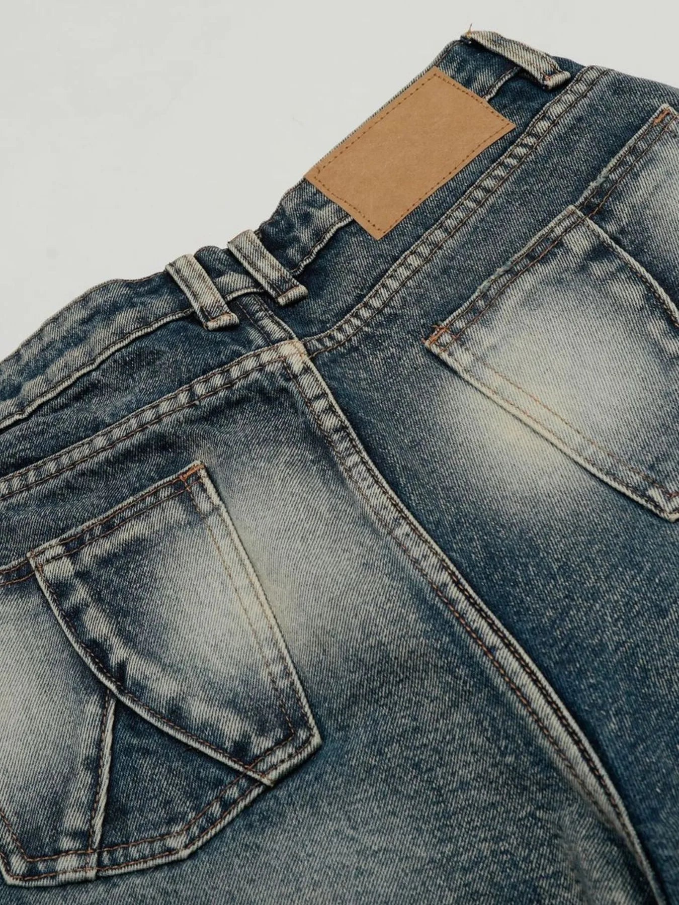 Men's Acid Wash Denim Shorts - cas7m