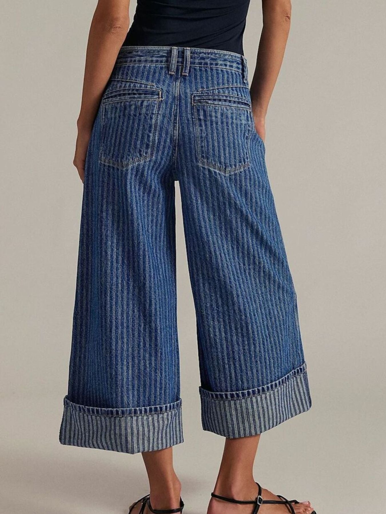 Wide-Leg Cropped Jeans - cas7m