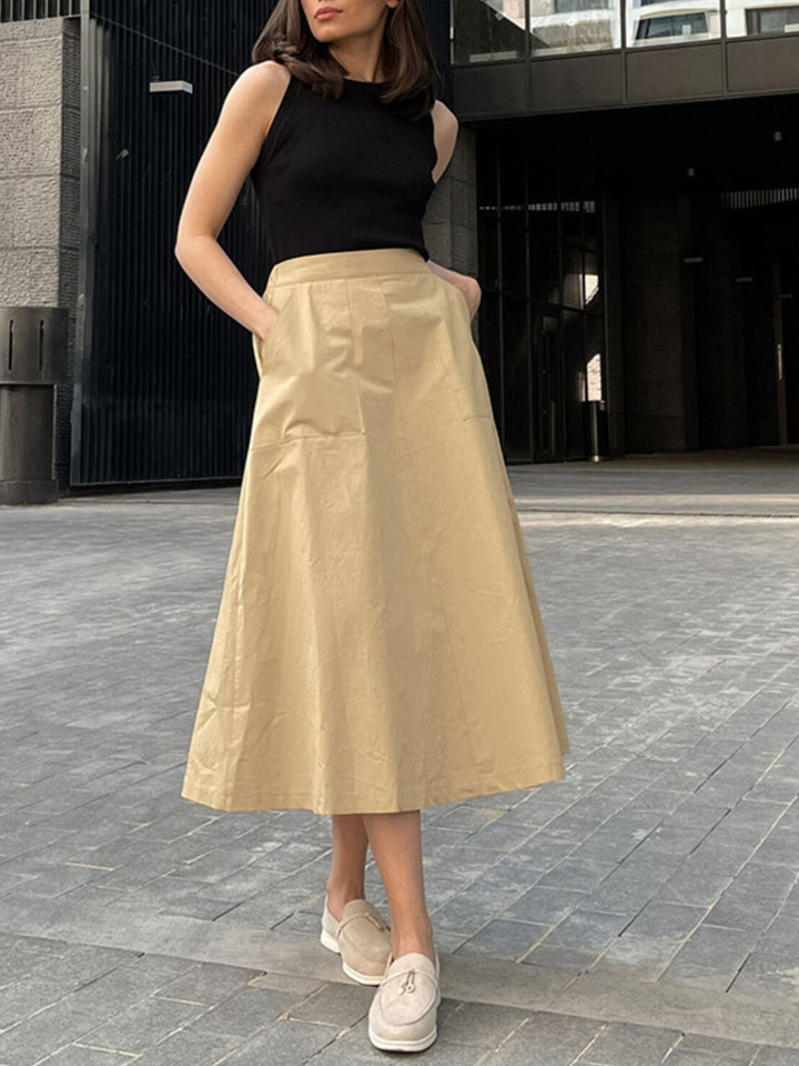 A-Line Pocket Skirt - cas7m