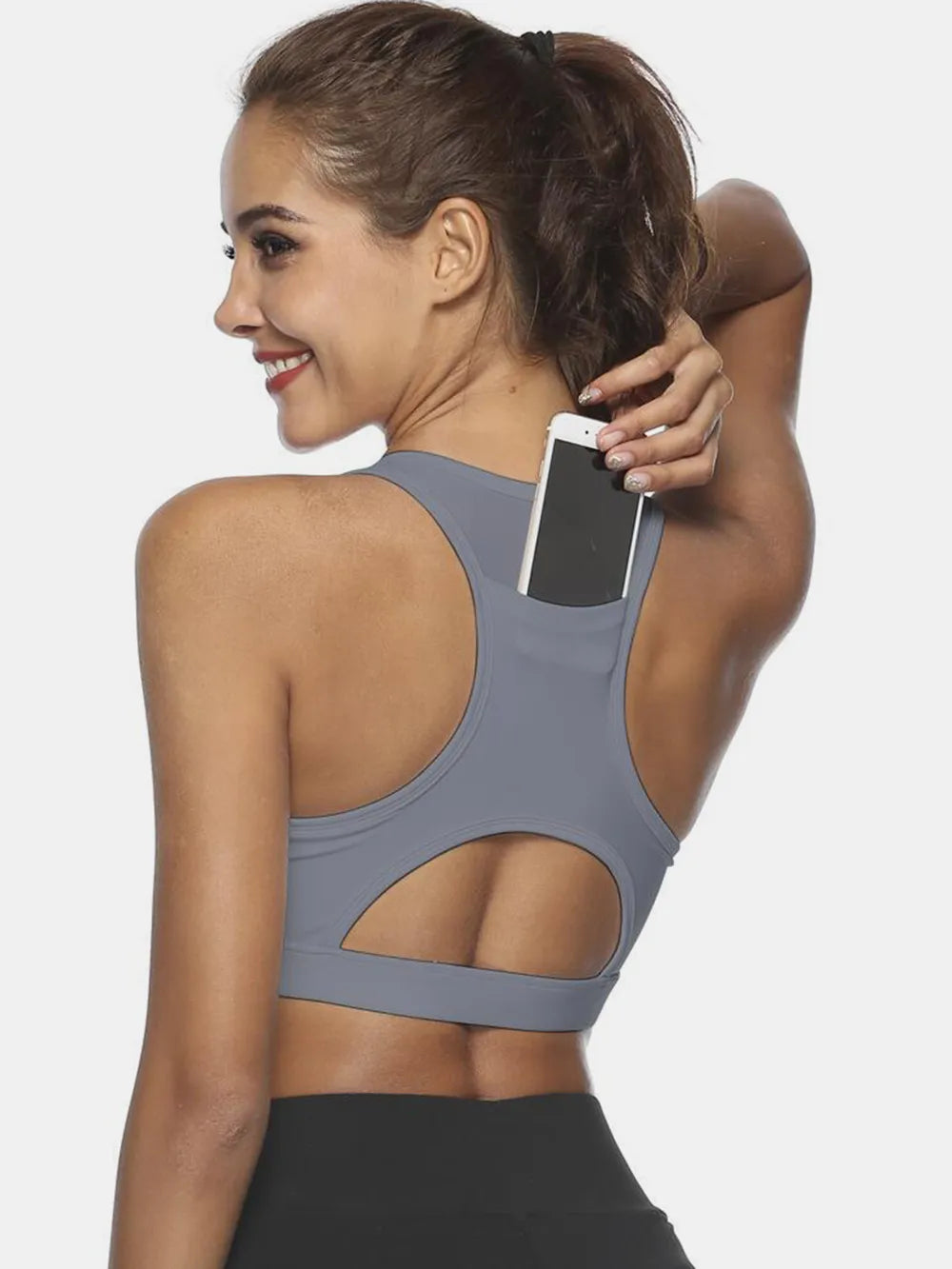Cutout Scoop Neck Active Tank - cas7m