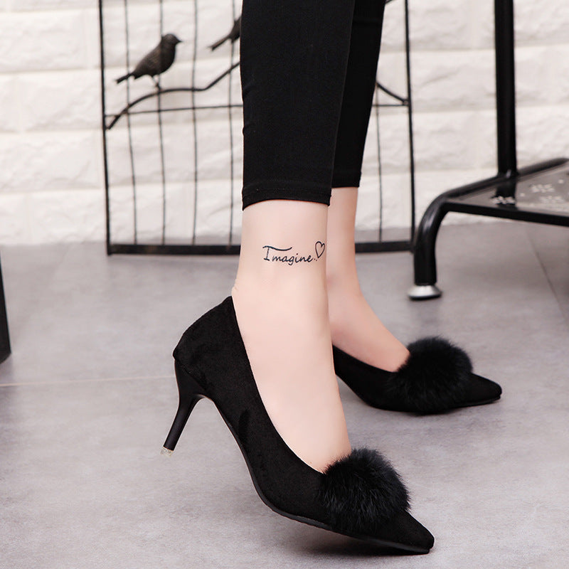 New Women's Fall Fashion Pointed Toe High Heels