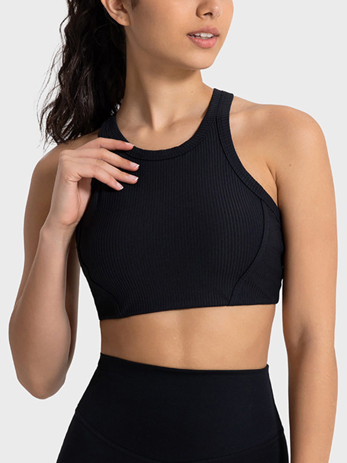 Millennia Wide Strap Cropped Sport Tank - cas7m