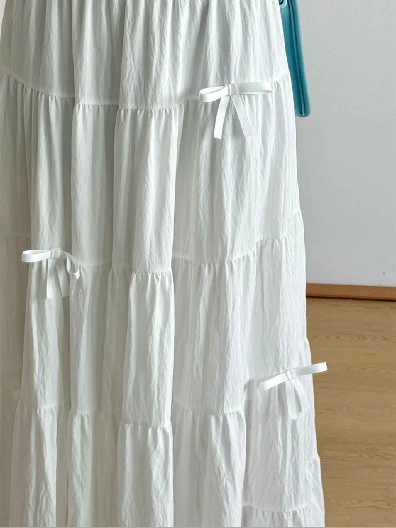 Tiered Elastic Waist Maxi Skirt - cas7m