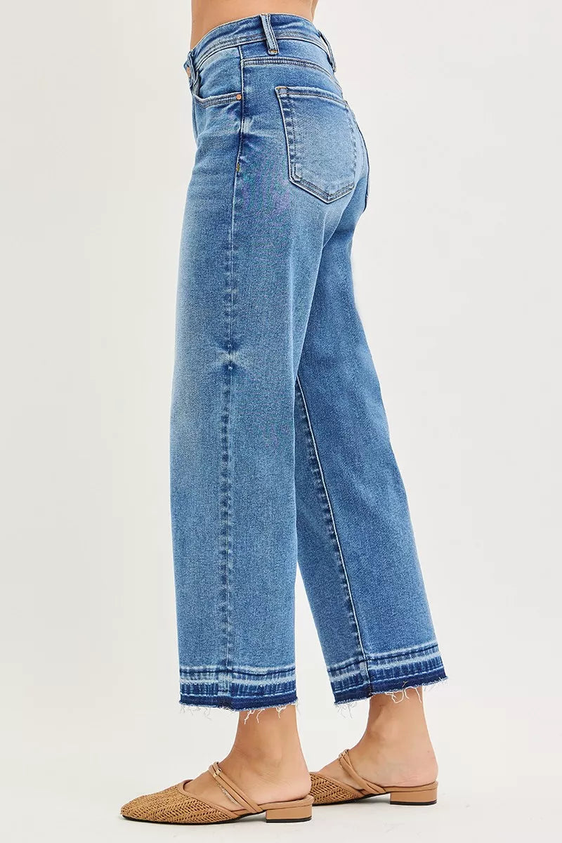 RISEN Full Size Slouchy Cropped  Boyfriend Jeans Plus Size - cas7m