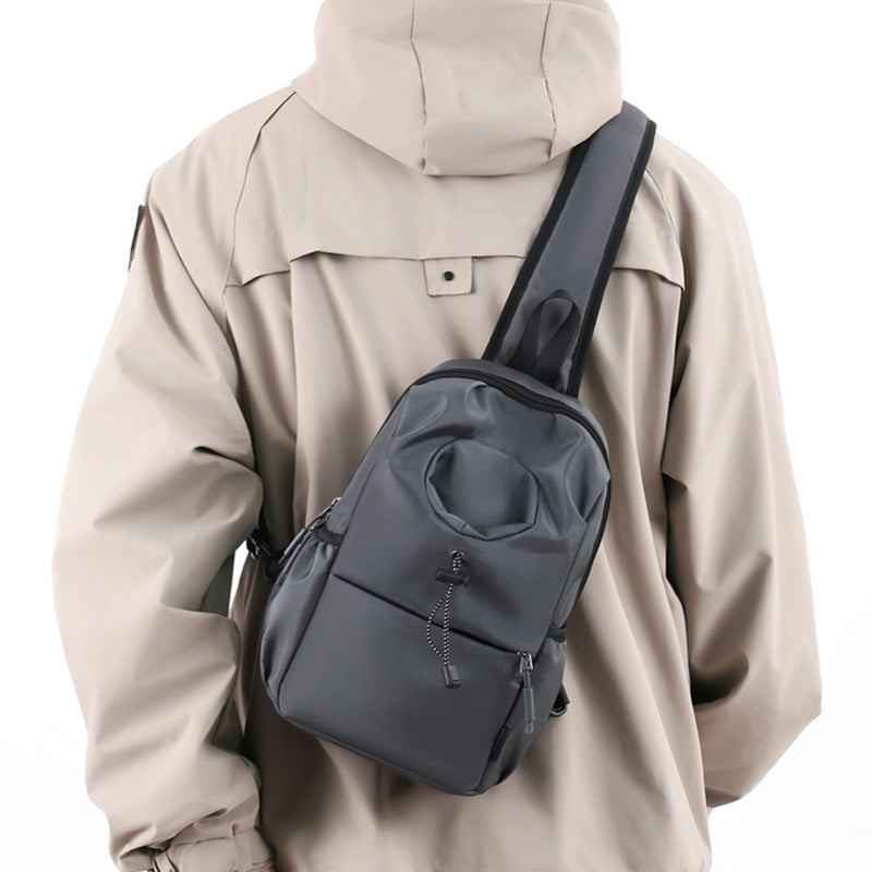 Men's Oxford Cloth Splash-proof Shoulder Crossbody Chest Bag - cas7m