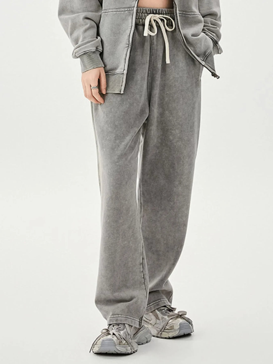 Men's Washed Relaxed Fit Sweatpants - cas7m