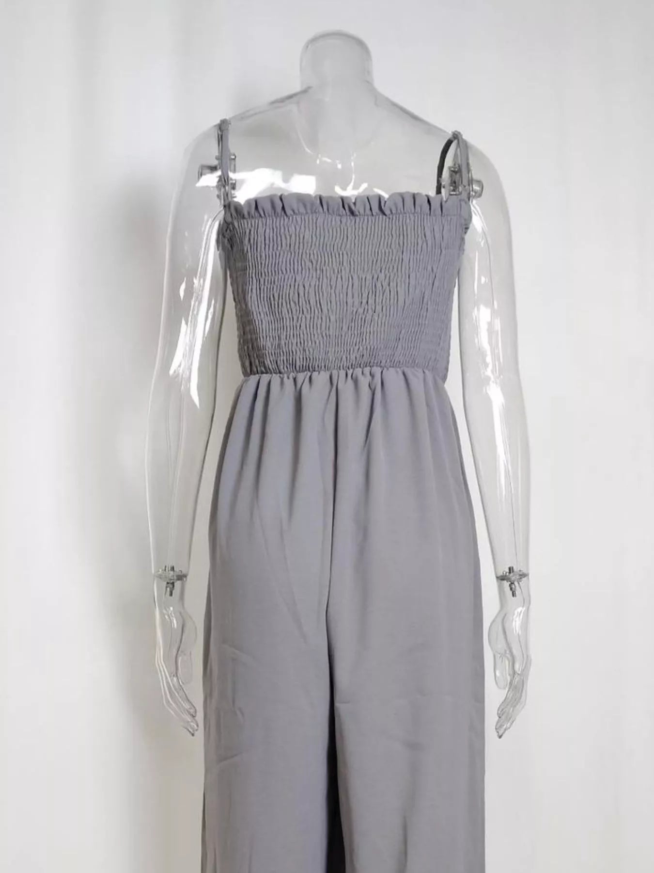 Smocked Wide Leg Jumpsuit - cas7m