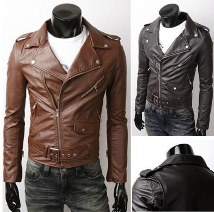 Ninja Stealth Black Mens  Faux Leather Biker Jacket - cas7m