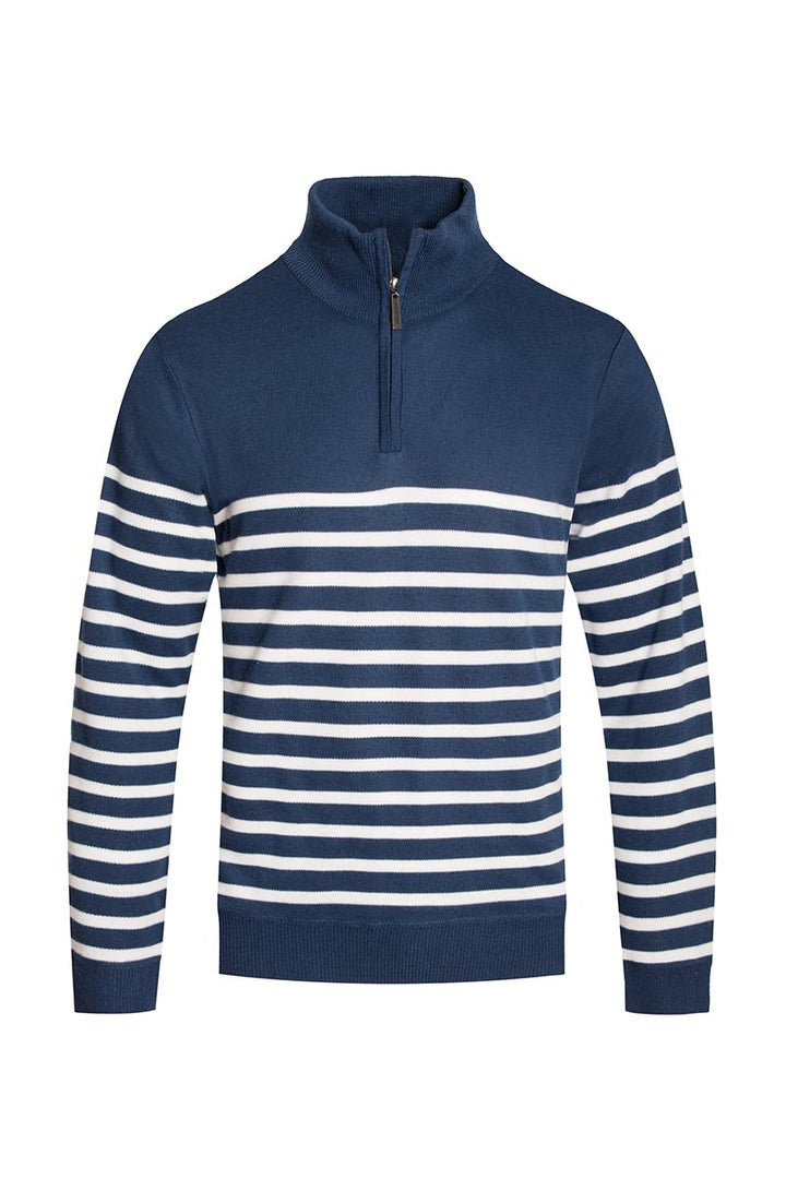 QUARTER ZIP STRIPE POLLUVER - cas7m