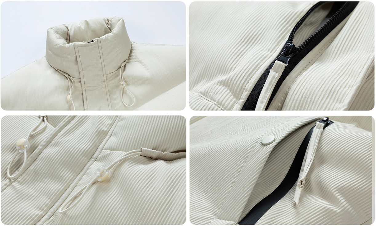 Mens Stand Collar Puffer Jacket - cas7m