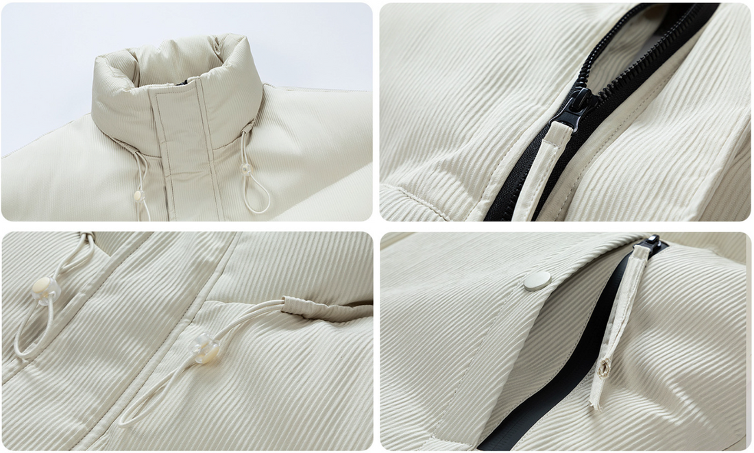 Mens Stand Collar Puffer Jacket - cas7m