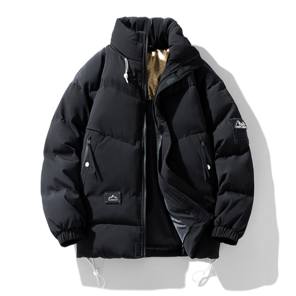 Mens Stand Collar Puffer Jacket - cas7m