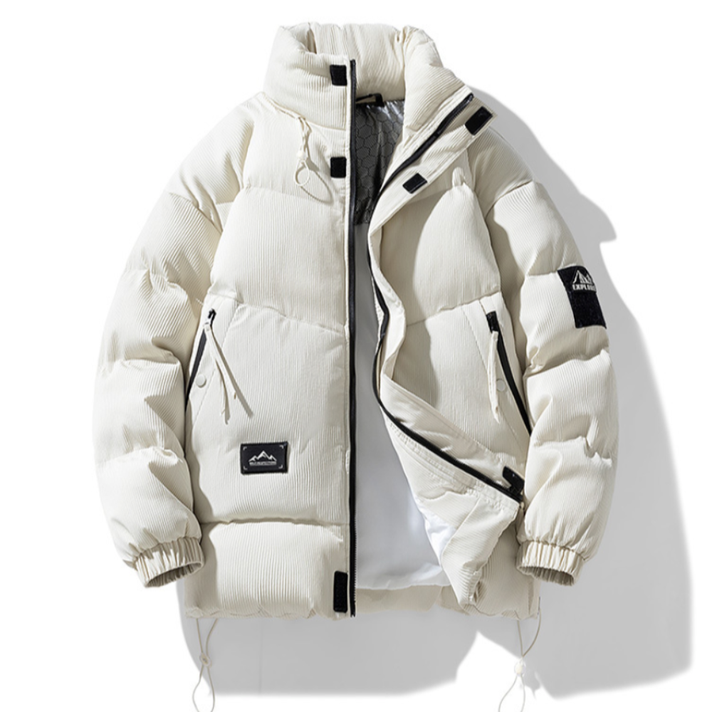 Mens Stand Collar Puffer Jacket - cas7m
