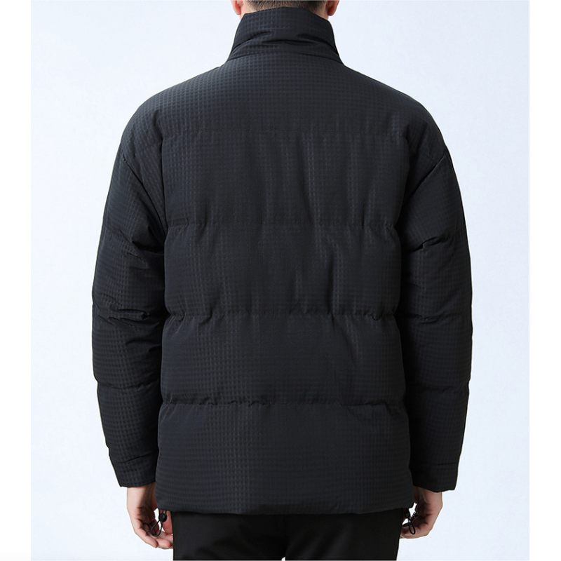 Mens Houndstooth Puffer Jacket - cas7m