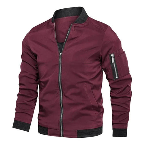 Mens Zipped Up Windbreaker Jacket - cas7m