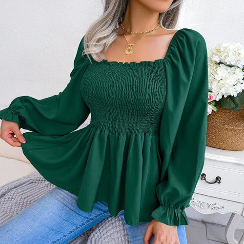 Womens Loose Fit Chiffon Blouse - cas7m