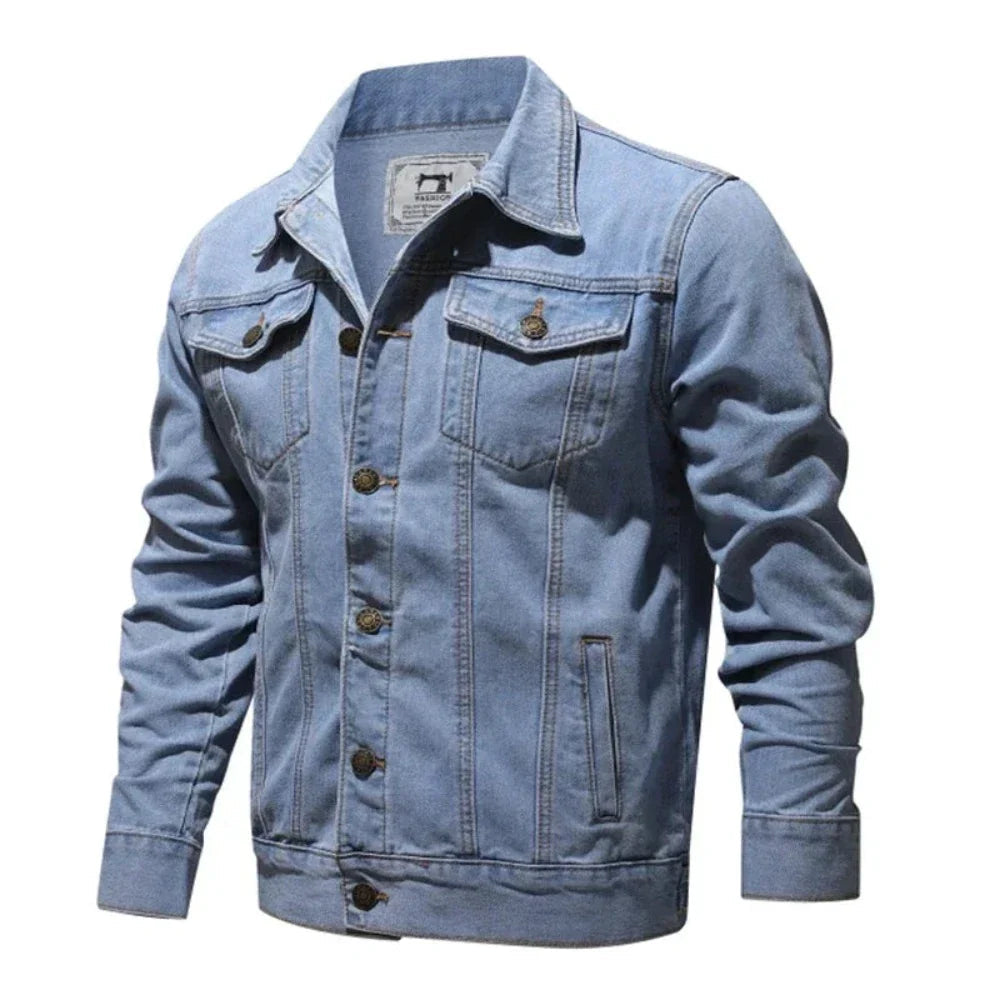 Mens Streetstyle Denim Jacket - cas7m