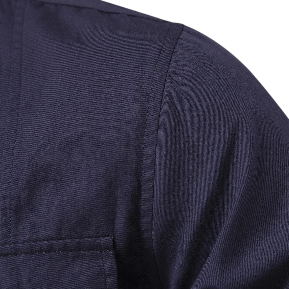 Mens Long Sleeve Dual Pockets Military Shirt - cas7m