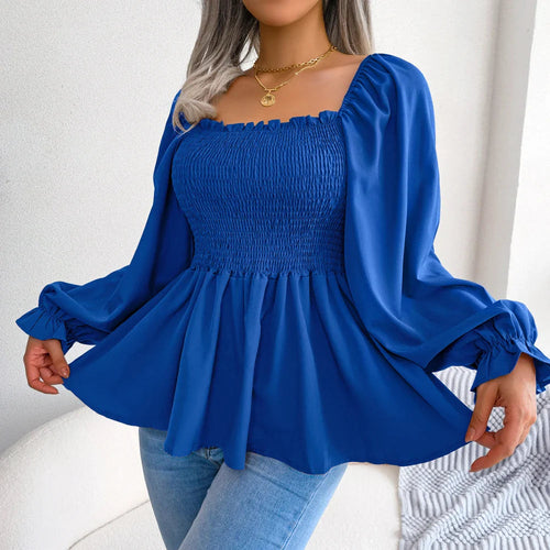 Womens Loose Fit Chiffon Blouse - cas7m