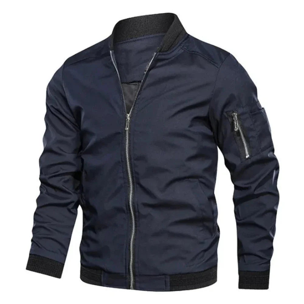 Mens Zipped Up Windbreaker Jacket - cas7m