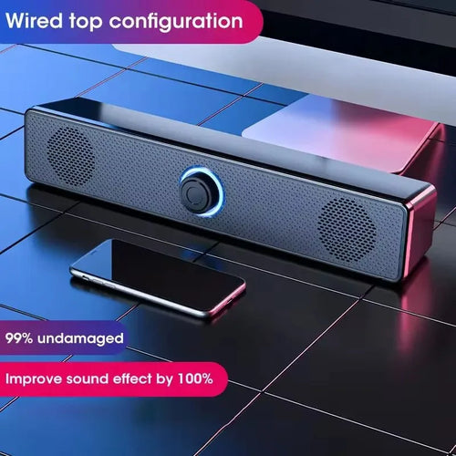 PC Soundbar Wired and Wireless Bluetooth Speaker USB Powered Soundbar - cas7m