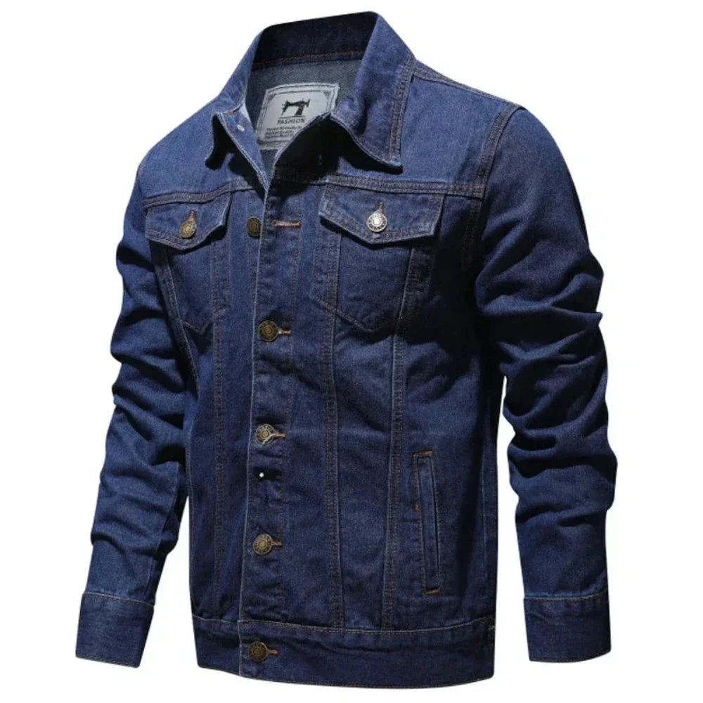 Mens Streetstyle Denim Jacket - cas7m