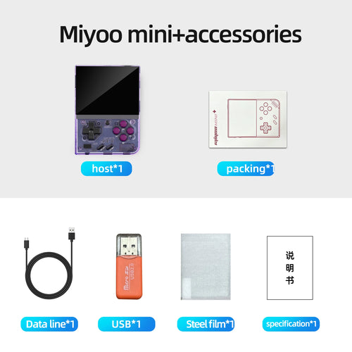 MIYOO Mini Plus Retro Pocket Emulator 3.5" OCA IPS Linux Handheld - cas7m
