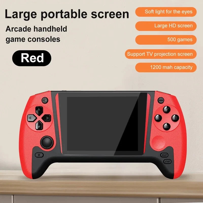 Retro Handheld Game Console 3.5inch LCD Screen Built-in 500 Games - cas7m