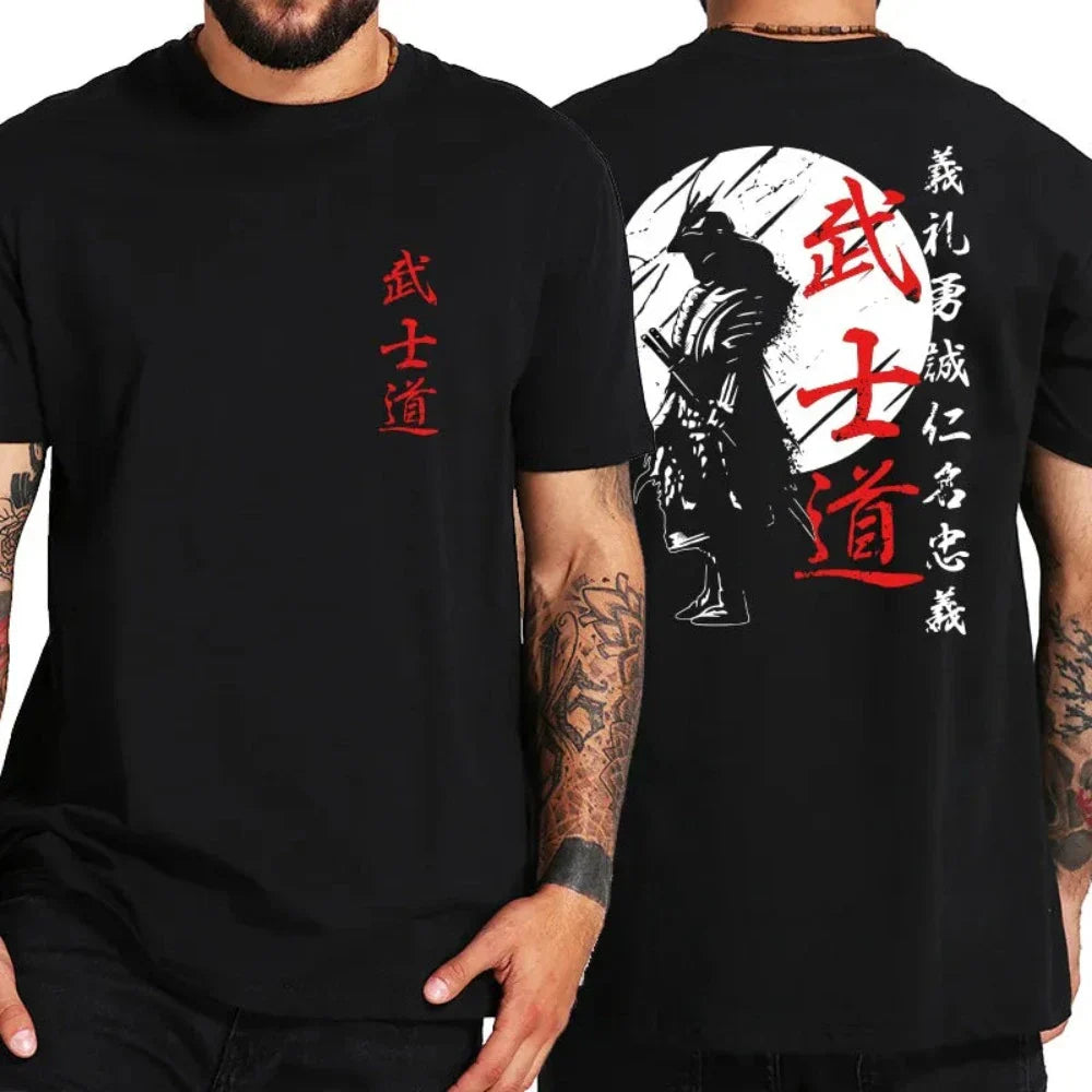 Mens Japanese Samurai Short Sleeve T shirt - cas7m