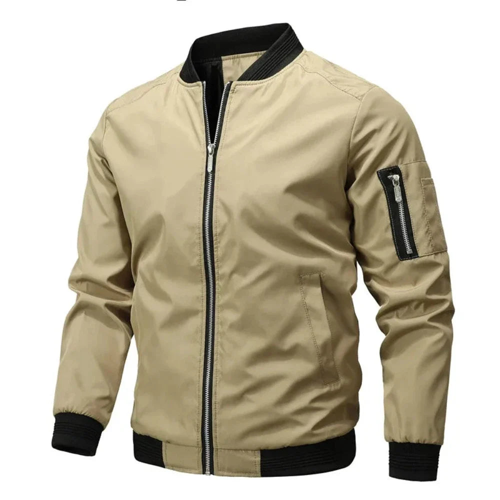 Mens Zipped Up Windbreaker Jacket - cas7m