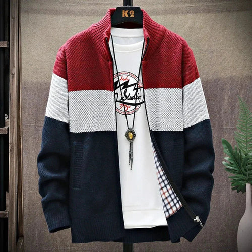 Mens Casual Zipped Up Sweater Jacket - cas7m