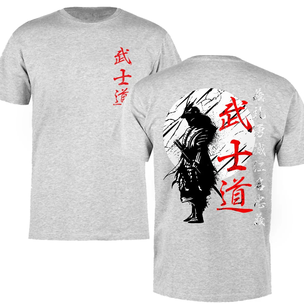 Mens Japanese Samurai Short Sleeve T shirt - cas7m