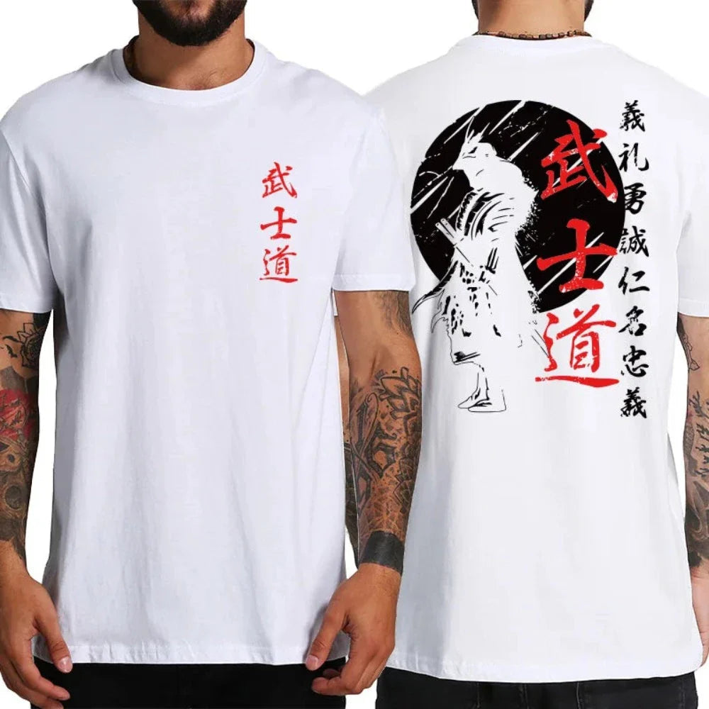 Mens Japanese Samurai Short Sleeve T shirt - cas7m