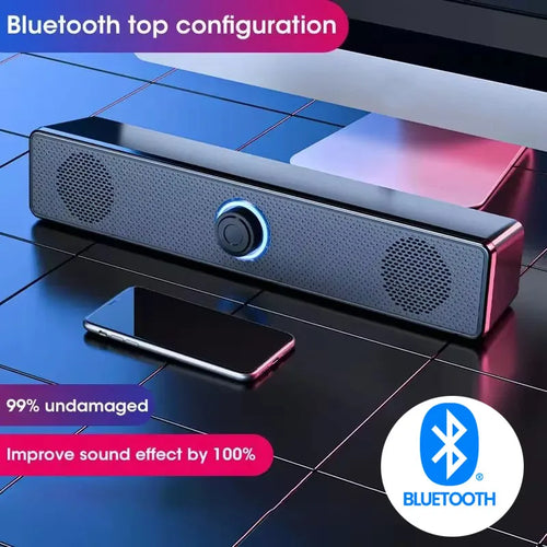 PC Soundbar Wired and Wireless Bluetooth Speaker USB Powered Soundbar - cas7m