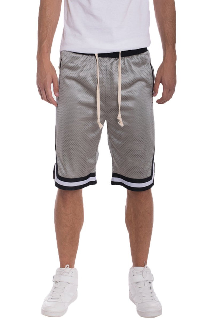 Solid Mesh Basketball Active Shorts - cas7m