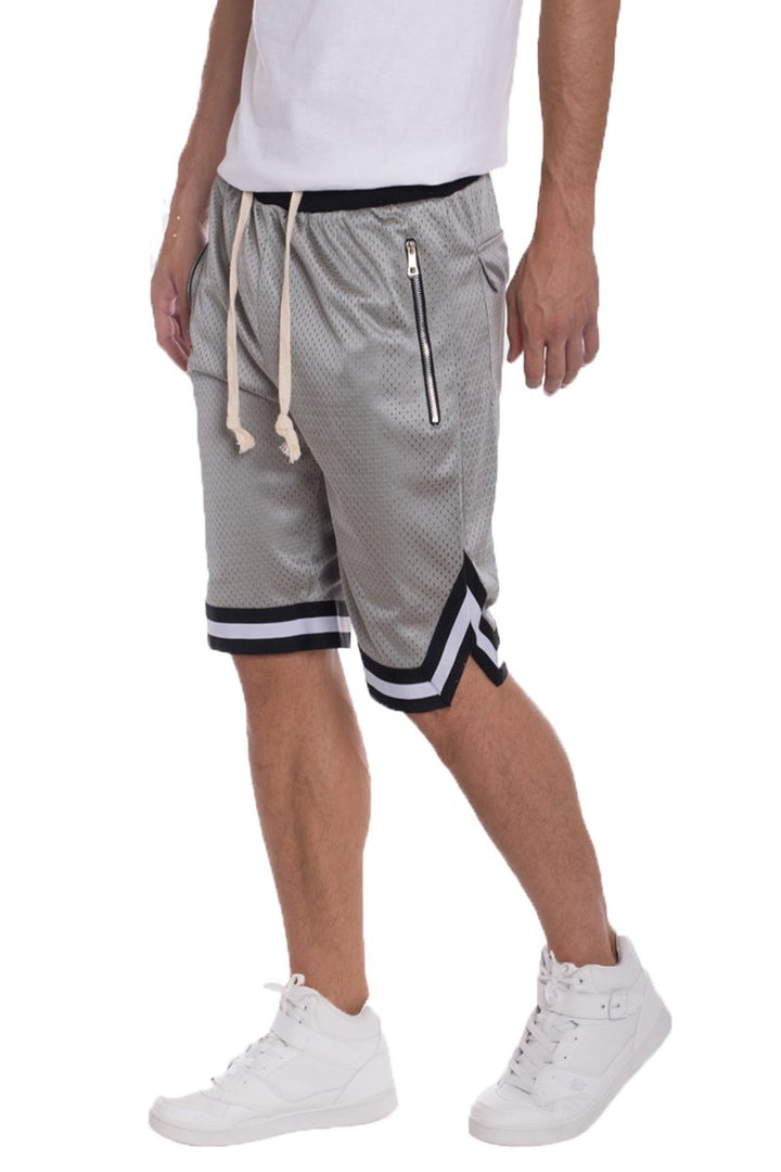 Solid Mesh Basketball Active Shorts - cas7m