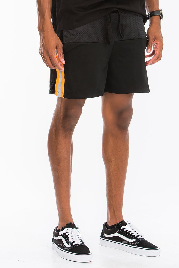 Reflective Tape Polyester Spandex Shorts SP0412-1 - cas7m
