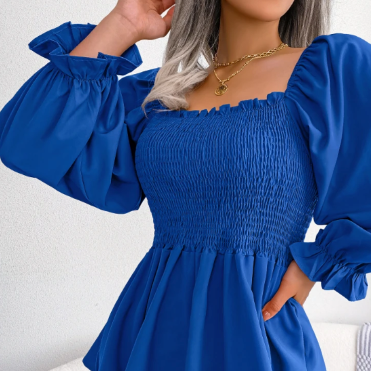 Womens Loose Fit Chiffon Blouse - cas7m