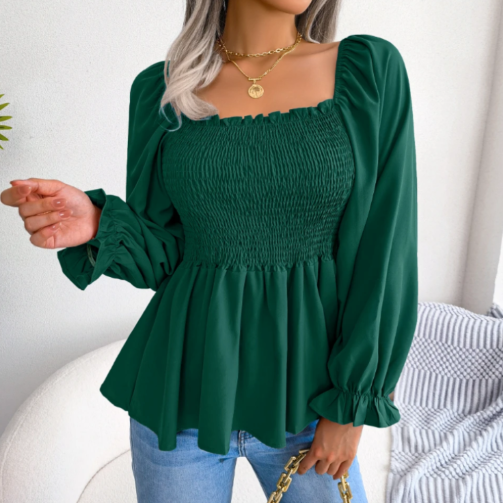 Womens Loose Fit Chiffon Blouse - cas7m