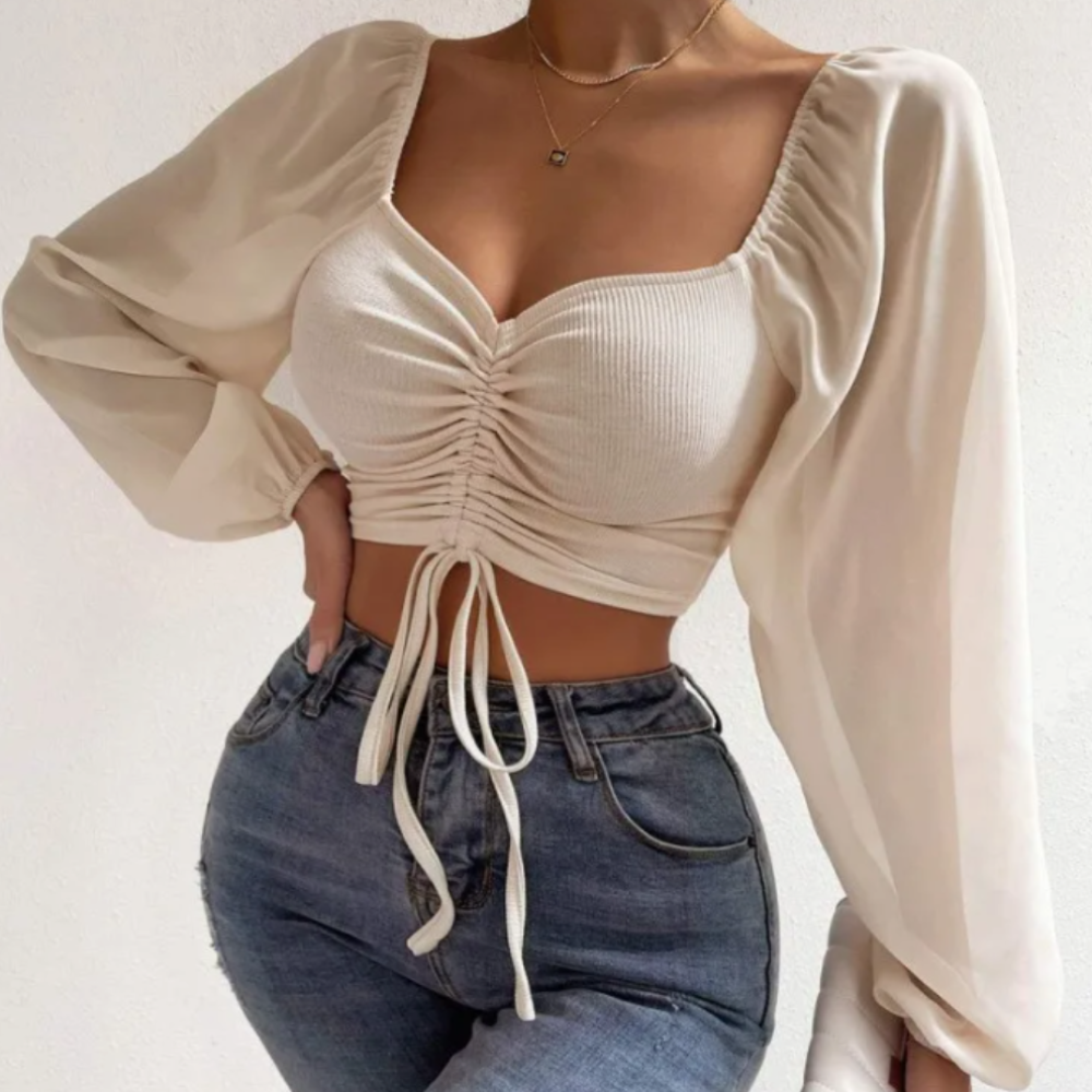 Womens Bell Sleeve Summer Top - cas7m