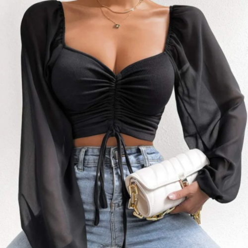 Womens Bell Sleeve Summer Top - cas7m